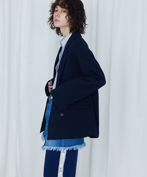 Firsthand(ファーストハンド)の「SHIRT Firsthand by 5525GALLERY/シャツファーストハンド5525ギャラリー SHTFH OVER JACKET / ワイドジャケット(テーラードジャケット・レディース・ネイビー/グレー・FREE)」の20枚目の写真