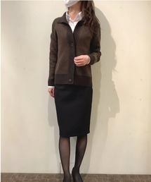 TOKYO SHIRTS | ジャカード スタンドヘンリーネック ニットカーディガン(カーディガン/ボレロ)