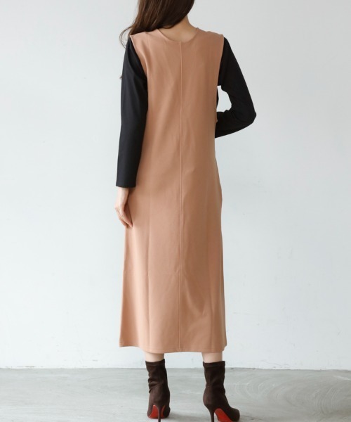 M.deux（エムドゥ）の「〇2wayジャンパースカート〇（ジャンパースカート・レディース・ブラック/ベージュ/グレイッシュベージュ・MEDIUM）」の21枚目の写真