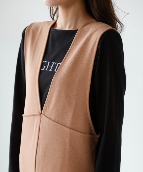 M.deux（エムドゥ）の「〇2wayジャンパースカート〇（ジャンパースカート・レディース・ブラック/ベージュ/グレイッシュベージュ・MEDIUM）」の15枚目の写真