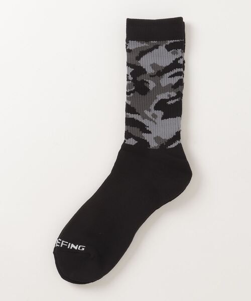 BRIEFING（ブリーフィング）の「【ブリーフィングゴルフ】MENS CORDURAⓇ CAMO BASIC SOCKS/メンズコーデュラカモベーシックソックス（ソックス/靴下・メンズ・ブラック/ホワイト・M/L）」の2枚目の写真