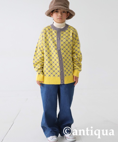 antiqua（アンティカ）の「ドットニットカーディガン（カーディガン/ボレロ・キッズ・アイボリー/オレンジ/イエロー・160/150/140/130）」の15枚目の写真