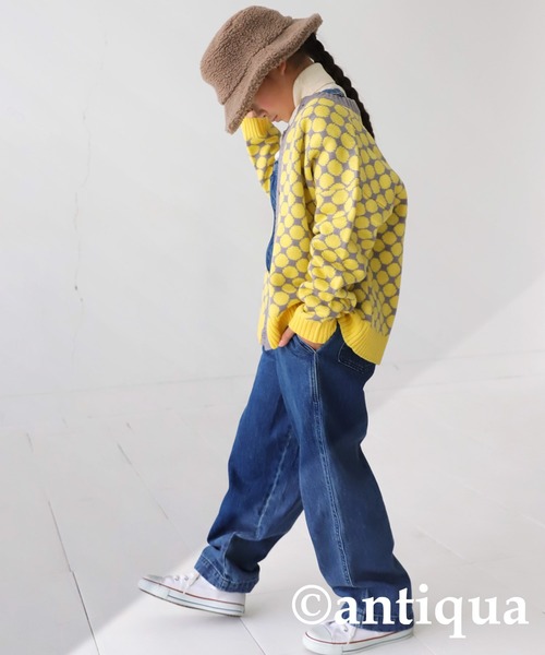 antiqua（アンティカ）の「ドットニットカーディガン（カーディガン/ボレロ・キッズ・アイボリー/オレンジ/イエロー・160/150/140/130）」の16枚目の写真