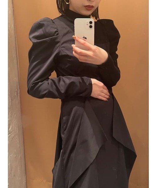 SLY(スライ)の「KNIT x WOVEN DOCKING TOPS ニット ウーブン ドッキングトップス(ニット/セーター・レディース・アイボリー/ブラック・FREE)」の22枚目の写真