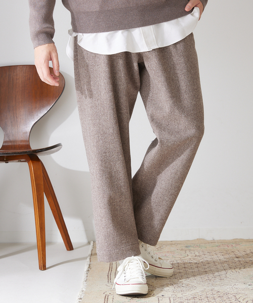 417 EDIFICE(フォーワンセブンエディフィス)の「【French Merino / フレンチメリノ】リラックスワイドテーパーパンツ(その他パンツ・メンズ・その他4/その他6/その他9・SMALL/MEDIUM/LARGE)」の2枚目の写真