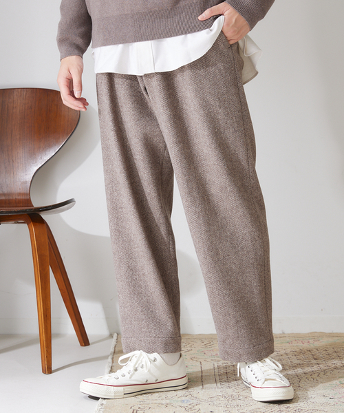 417 EDIFICE(フォーワンセブンエディフィス)の「【French Merino / フレンチメリノ】リラックスワイドテーパーパンツ(その他パンツ・メンズ・その他4/その他6/その他9・SMALL/MEDIUM/LARGE)」の4枚目の写真