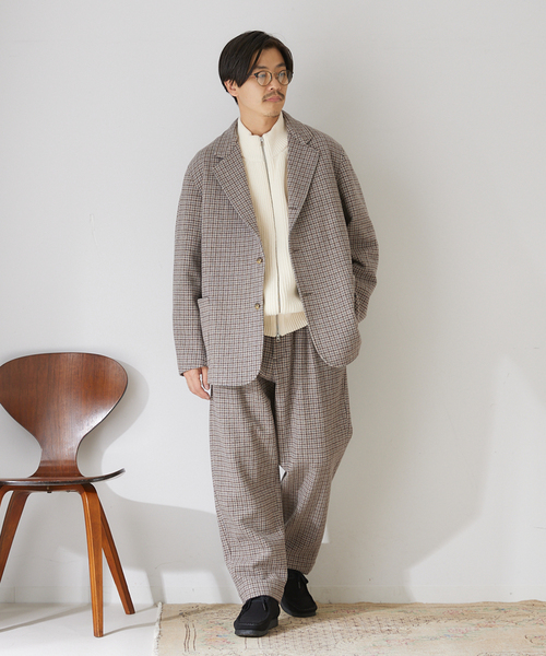 417 EDIFICE(フォーワンセブンエディフィス)の「【French Merino / フレンチメリノ】リラックスワイドテーパーパンツ(その他パンツ・メンズ・その他4/その他6/その他9・SMALL/MEDIUM/LARGE)」の7枚目の写真