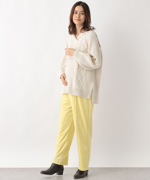 LEPSIM（レプシィム）の「マタニティ／ベロアストレートパンツ　170998（マタニティウェア/グッズ・レディース・グレイッシュベージュ/イエロー/ブラウン・FREE）」の9枚目の写真