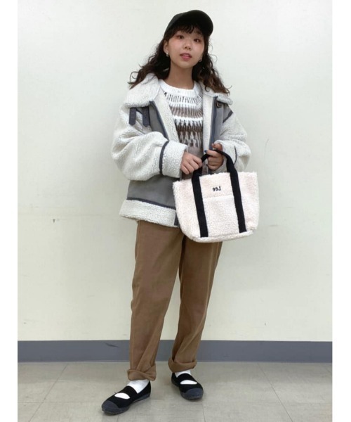 HONEYSUCKLE ROSE（ハニーサックルローズ）の「【HONEYSUCKLE ROSE】B-3ブルゾン（ブルゾン・レディース・グレー/ライトベージュ・M/L）」の12枚目の写真