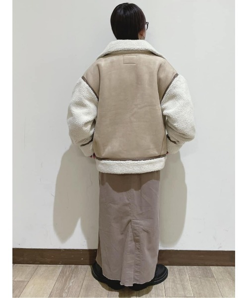 HONEYSUCKLE ROSE（ハニーサックルローズ）の「【HONEYSUCKLE ROSE】B-3ブルゾン（ブルゾン・レディース・グレー/ライトベージュ・M/L）」の19枚目の写真