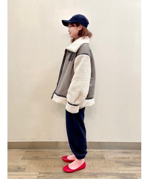 HONEYSUCKLE ROSE（ハニーサックルローズ）の「【HONEYSUCKLE ROSE】B-3ブルゾン（ブルゾン・レディース・グレー/ライトベージュ・M/L）」の8枚目の写真