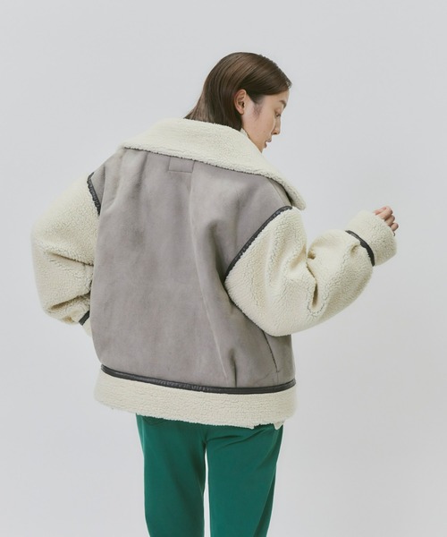 HONEYSUCKLE ROSE（ハニーサックルローズ）の「【HONEYSUCKLE ROSE】B-3ブルゾン（ブルゾン・レディース・グレー/ライトベージュ・M/L）」の20枚目の写真