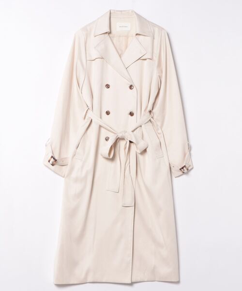archives（アルシーヴ）の「ロングトレンチコート（トレンチコート・レディース・ベージュ/ミント/アイボリー/ブルーグレー/オフホワイト/ブルー/グレイッシュベージュ・MEDIUM）」の2枚目の写真