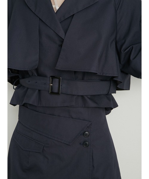 LILY BROWN（リリーブラウン）の「ショートトレンチコート（トレンチコート・レディース・アイボリー/ベージュ/ネイビー・FREE）」の8枚目の写真