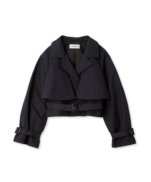 LILY BROWN（リリーブラウン）の「ショートトレンチコート（トレンチコート・レディース・アイボリー/ベージュ/ネイビー・FREE）」の7枚目の写真