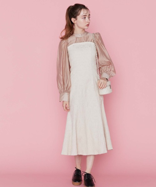 archives（アルシーヴ）の「ドッキングマーメイドワンピース（ワンピース・レディース・ベージュ/アイボリー/ブラック・MEDIUM）」の7枚目の写真