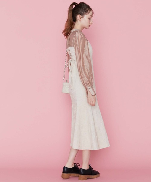 archives（アルシーヴ）の「ドッキングマーメイドワンピース（ワンピース・レディース・ベージュ/アイボリー/ブラック・MEDIUM）」の8枚目の写真