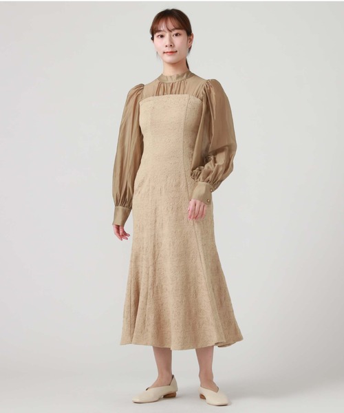 archives（アルシーヴ）の「ドッキングマーメイドワンピース（ワンピース・レディース・ベージュ/アイボリー/ブラック・MEDIUM）」の21枚目の写真