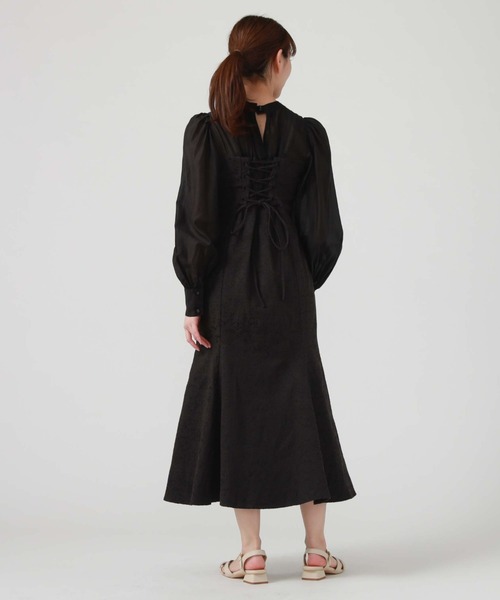 archives（アルシーヴ）の「ドッキングマーメイドワンピース（ワンピース・レディース・ベージュ/アイボリー/ブラック・MEDIUM）」の18枚目の写真