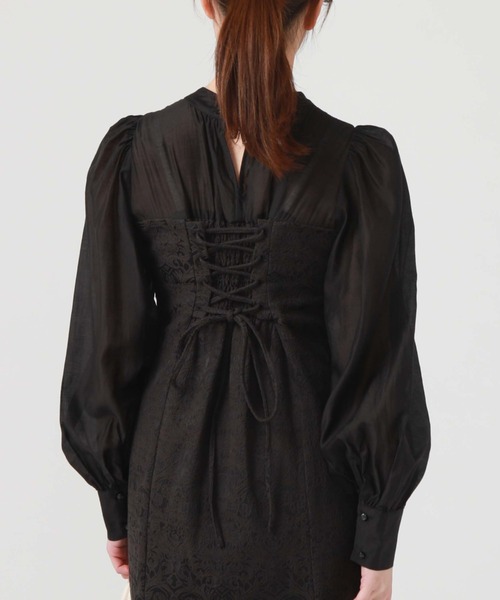 archives（アルシーヴ）の「ドッキングマーメイドワンピース（ワンピース・レディース・ベージュ/アイボリー/ブラック・MEDIUM）」の20枚目の写真