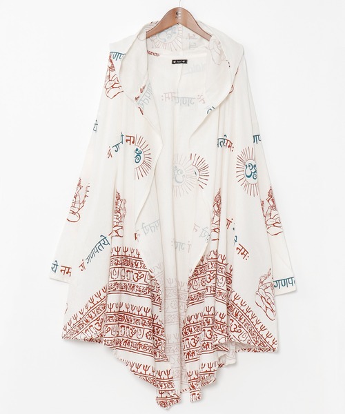 チャイハネ(チャイハネ)の「【チャイハネ】ユーフェン変形MEN'Sカーディガン(カーディガン/ボレロ・メンズ・ベージュ/ネイビー/ホワイト/ブラック/オフホワイト/ダークベージュ・FREE)」の2枚目の写真