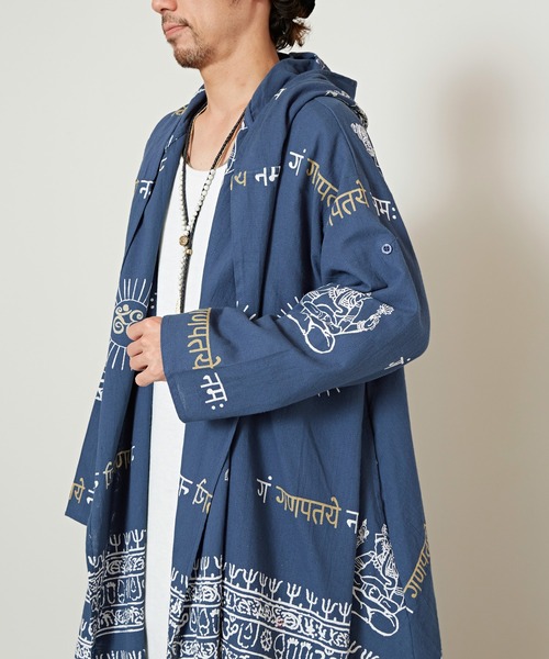 チャイハネ(チャイハネ)の「【チャイハネ】ユーフェン変形MEN'Sカーディガン(カーディガン/ボレロ・メンズ・ベージュ/ネイビー/ホワイト/ブラック/オフホワイト/ダークベージュ・FREE)」の15枚目の写真