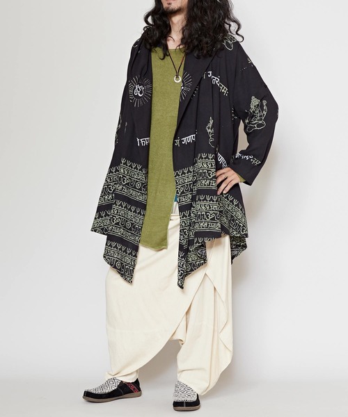 チャイハネ(チャイハネ)の「【チャイハネ】ユーフェン変形MEN'Sカーディガン(カーディガン/ボレロ・メンズ・ベージュ/ネイビー/ホワイト/ブラック/オフホワイト/ダークベージュ・FREE)」の19枚目の写真