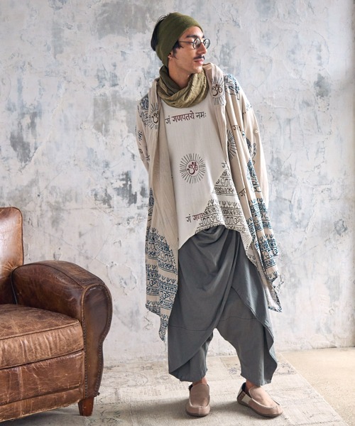 チャイハネ(チャイハネ)の「【チャイハネ】ユーフェン変形MEN'Sカーディガン(カーディガン/ボレロ・メンズ・ベージュ/ネイビー/ホワイト/ブラック/オフホワイト/ダークベージュ・FREE)」の18枚目の写真