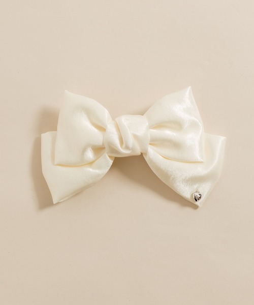 OLIVE des OLIVE（オリーブデオリーブ）の「Aimerianejoieリボンバレッタ　1031180020（バレッタ/ヘアクリップ・レディース・サックスブルー/アイボリー/ブラック/ピンク/グリーン・FREE）」の2枚目の写真