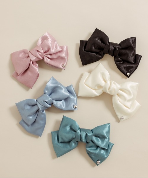 OLIVE des OLIVE（オリーブデオリーブ）の「Aimerianejoieリボンバレッタ　1031180020（バレッタ/ヘアクリップ・レディース・サックスブルー/アイボリー/ブラック/ピンク/グリーン・FREE）」の6枚目の写真