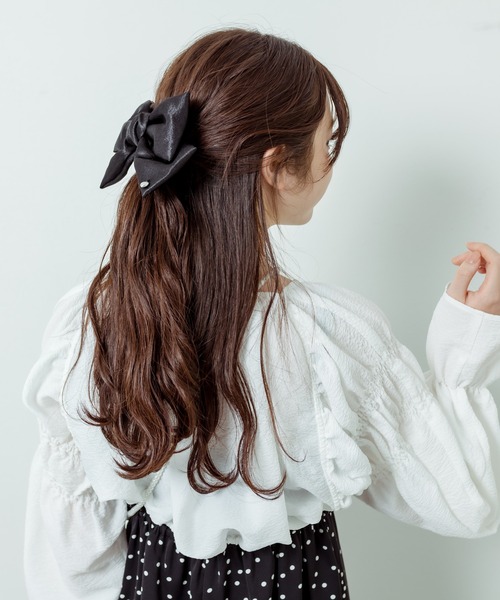 OLIVE des OLIVE（オリーブデオリーブ）の「Aimerianejoieリボンバレッタ　1031180020（バレッタ/ヘアクリップ・レディース・サックスブルー/アイボリー/ブラック/ピンク/グリーン・FREE）」の11枚目の写真