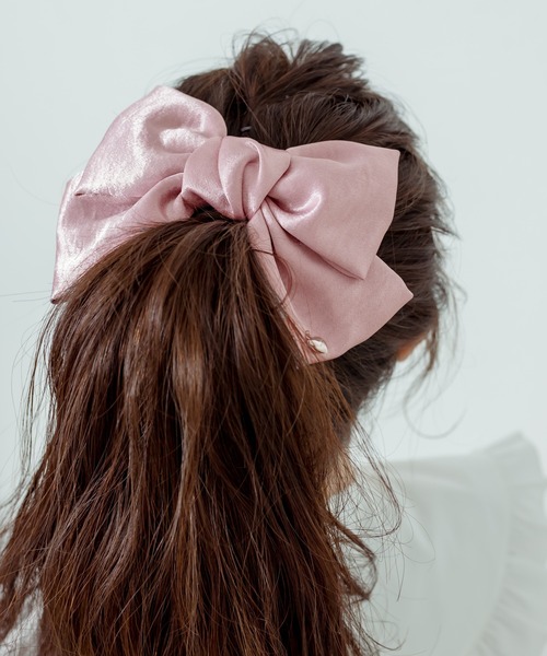 OLIVE des OLIVE（オリーブデオリーブ）の「Aimerianejoieリボンバレッタ　1031180020（バレッタ/ヘアクリップ・レディース・サックスブルー/アイボリー/ブラック/ピンク/グリーン・FREE）」の17枚目の写真