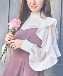 tocco closet | プチフリルネックラッフルシアースリーブブラウス(シャツ/ブラウス)