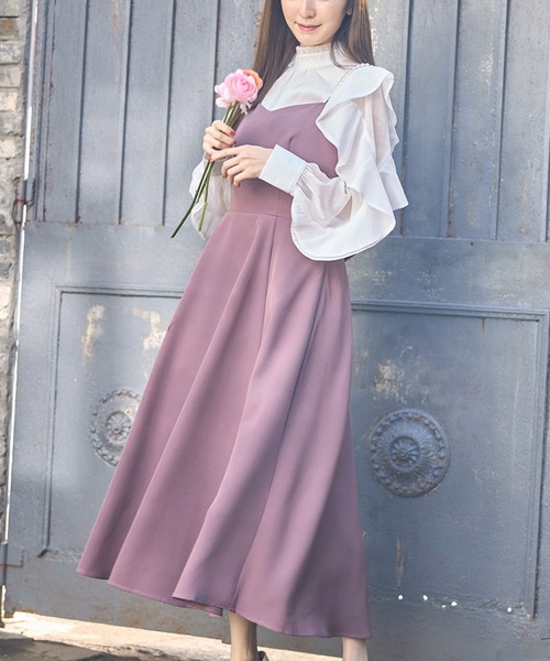 tocco closet（トッコ　クローゼット）の「プチフリルネックラッフルシアースリーブブラウス（シャツ/ブラウス・レディース・ホワイト/グレー系その他/ネイビー・M）」の22枚目の写真