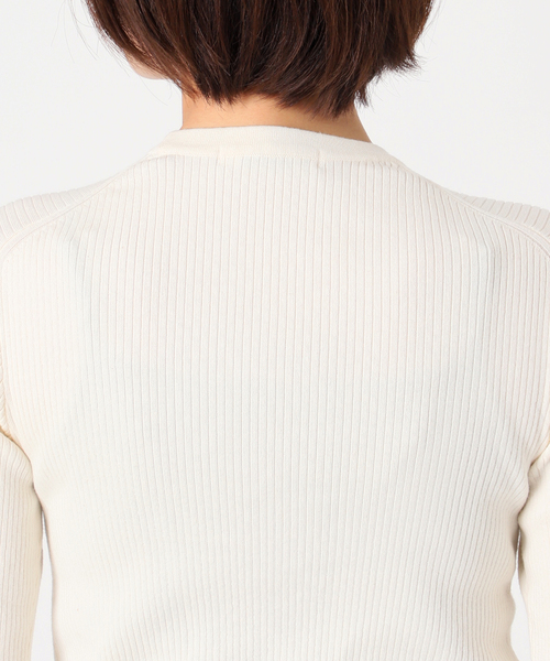 【新品】plage compact プルオーバー ホワイト セール】《追加》compact rib プルオーバー（ニット/セーター