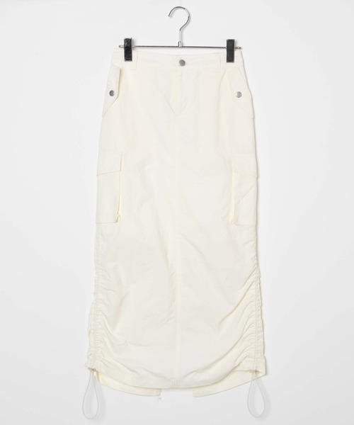 WEGO/ナイロンドロストカーゴロングスカート