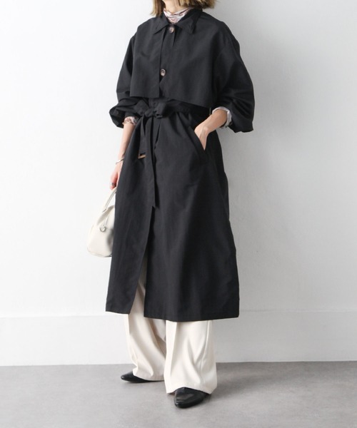 セール】胸ヨーク付きステンカラーコート（ステンカラーコート