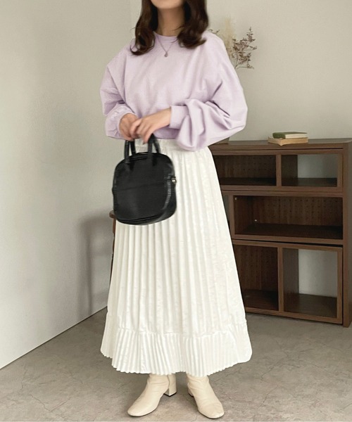 apres jour(アプレジュール)の「カラーロンT【ZOZOTOWN限定アイテム】(Tシャツ/カットソー・レディース・ミント/ラベンダー/ライトピンク/サックスブルー/オフホワイト・X-LARGE/フリー)」の9枚目の写真
