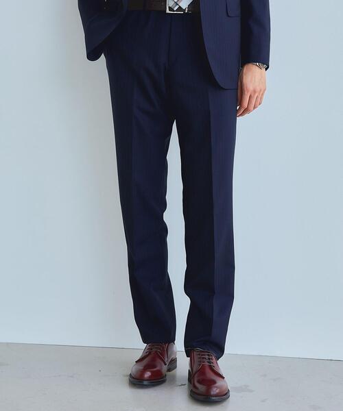 green label relaxing（グリーンレーベルリラクシング）の「＜REDA×green label relaxing＞ストライプ MF ノープリーツ スーツパンツ（スーツパンツ・メンズ・ネイビー/グレー・72cm/76ｃｍ/80ｃｍ/84ｃｍ/88ｃｍ/92cm）」の2枚目の写真
