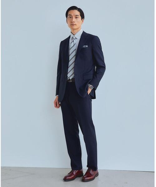 green label relaxing（グリーンレーベルリラクシング）の「＜REDA×green label relaxing＞ストライプ MF ノープリーツ スーツパンツ（スーツパンツ・メンズ・ネイビー/グレー・72cm/76ｃｍ/80ｃｍ/84ｃｍ/88ｃｍ/92cm）」の3枚目の写真