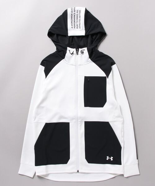 UNDER ARMOUR（アンダーアーマー）の「UAアーマーニット フルジップ ジャケット（トレーニング/メンズ）（その他アウター・メンズ・ホワイト×ブラック/ブラック・S/XL/M/XXL/L/3XL）」の2枚目の写真