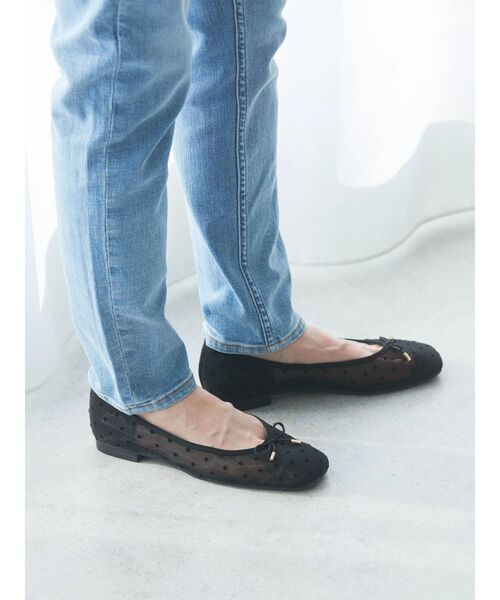 AMERICAN HOLIC（アメリカンホリック）の「チュールドットフラットシューズ（パンプス・レディース・ブラック・L/M/S）」の5枚目の写真