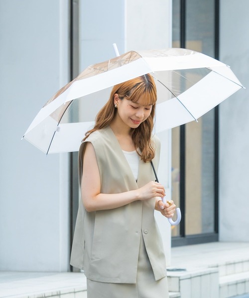 SMELLY（スメリー）の「プーリアビニール傘（長傘・レディース・パープル/ミント/グレー/オレンジ系その他/ブルー系その他・FREE）」の5枚目の写真