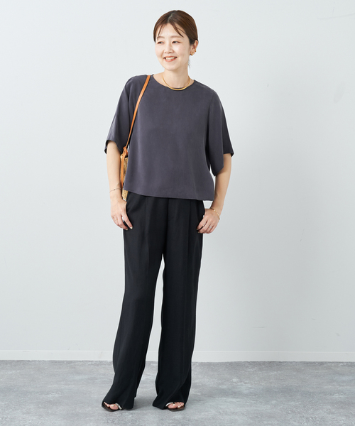 フィブリルサテン Tee ブラウス plage（プラージュ）の「フィブリルサテン Tee ブラウス（シャツ