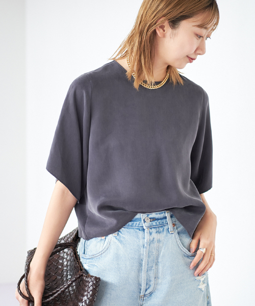 plage（プラージュ）の「フィブリルサテン Tee ブラウス（シャツ