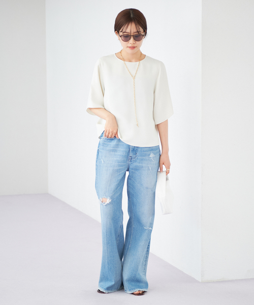 plage（プラージュ）の「フィブリルサテン Tee ブラウス（シャツ
