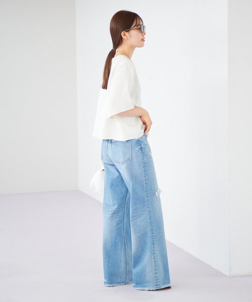 フィブリルサテン Tee ブラウス plage（プラージュ）の「フィブリルサテン Tee ブラウス（シャツ