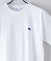 【CHAMPION/チャンピオン】ワンポイント ブランドロゴ 刺繍 Tシャツ USAコットン100% サスティナブル
