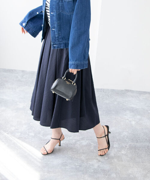 セール】◇【WEB限定】サッカータックフレアスカート（スカート