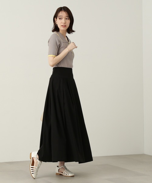 N.(N. Natural Beauty Basic)(エヌエヌナチュラルビューティーベーシック)の「◆ウイングカラー5分袖ニット(ニット/セーター・レディース・ホワイト系その他/グレー系その他/グリーン系その他・MEDIUM)」の10枚目の写真